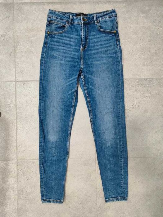 Reserved Denim 38 M jeansy dżinsy niebieskie przetarcia slim skinny