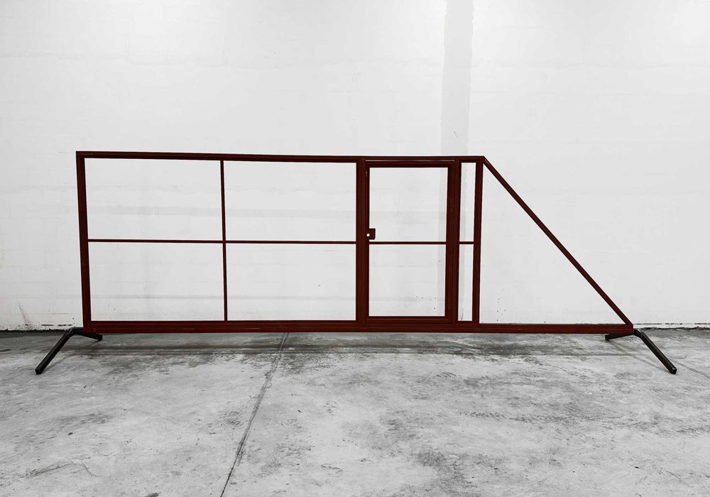 Відкатні ворота 4000х2000 з хвірткою всередині, Встановлення воріт