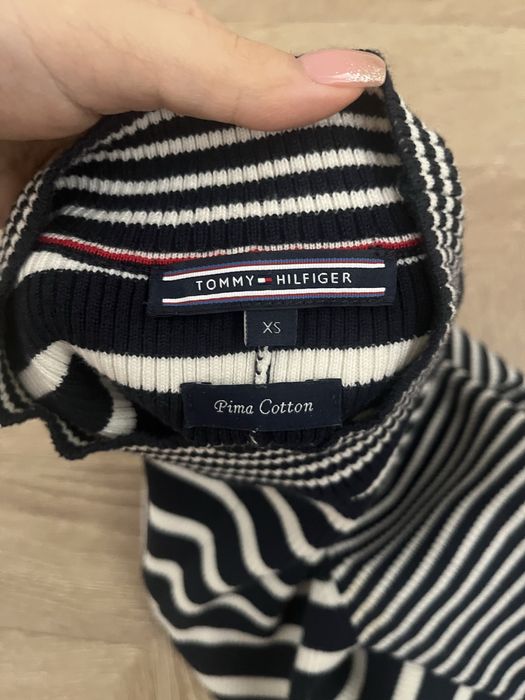 Piękna sukienka Tommy Hilgiger - granatowo-białe paski!