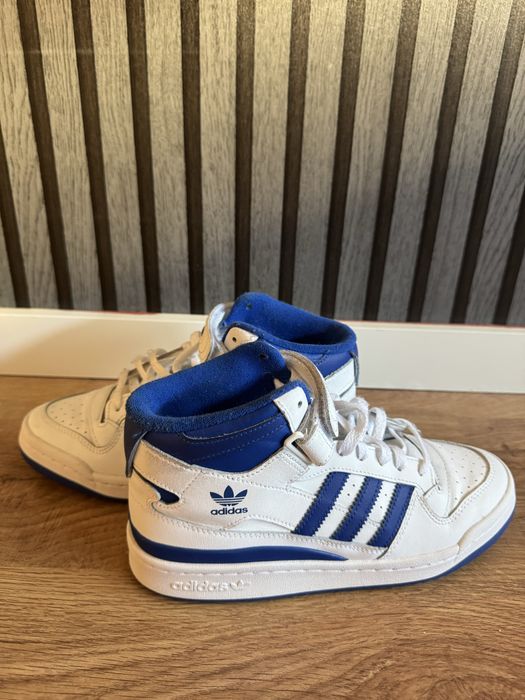 Tênis Adidas Forum Mid – Branco/Azul – Original