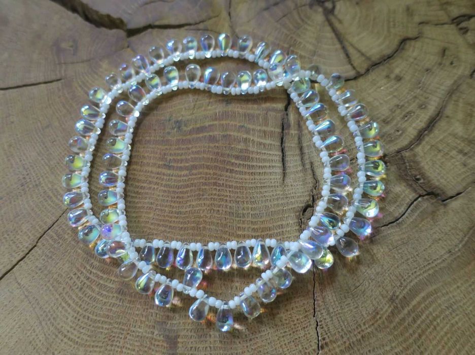 Stare korale Jablonex mieniące się PRL łezki