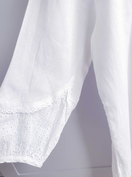 Biała lniana koszula bluzka tunika 44 46 Part Two