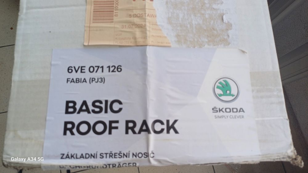 Poprzeczki dachowe Skoda Fabia IV