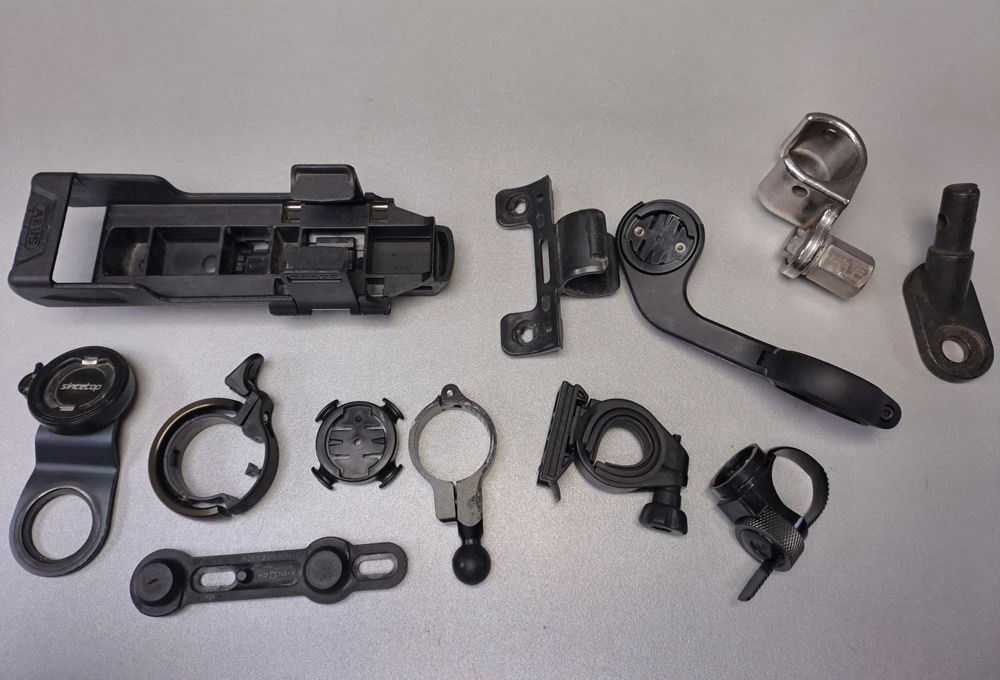 Кріплення під ліхтарі, Garmin, під причепи, під замки Abus, дзв. Knog