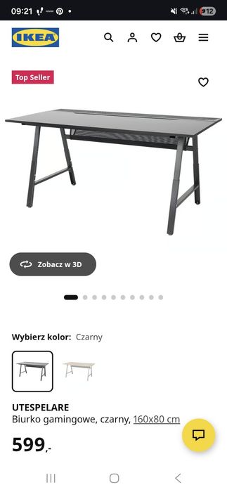 Biurko gamingowe Ikea