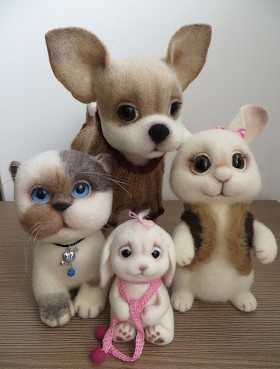 Валяна іграшка. Котик.