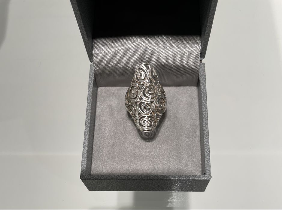 Ажурне срібне кільце