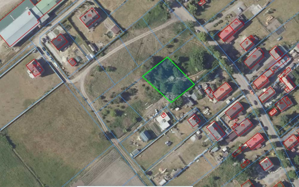 Działka budowlana – 971 m² – Dziuplina, gm. Jelcz-Laskowice