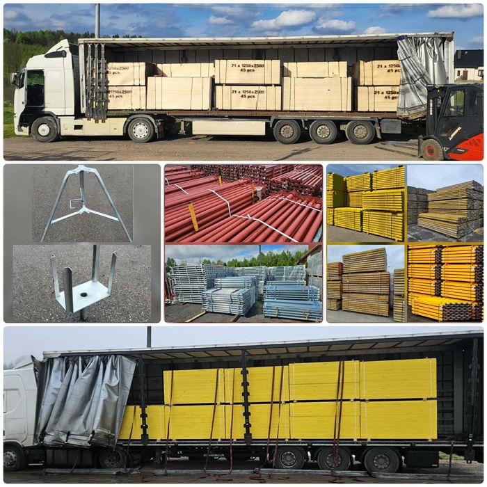 Stemple Budowlane Metalowe Dźwigar Płyta Sklejka szalunkowa Głowice Sklejka topolowa czarna Podpory stropowe Doki Szalunek stropowy Korona budowlana