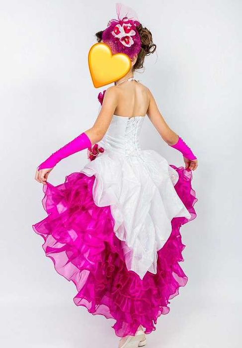 Випускна сукня у садочок, асиметрія, сукня для дівчинки 115-130 см