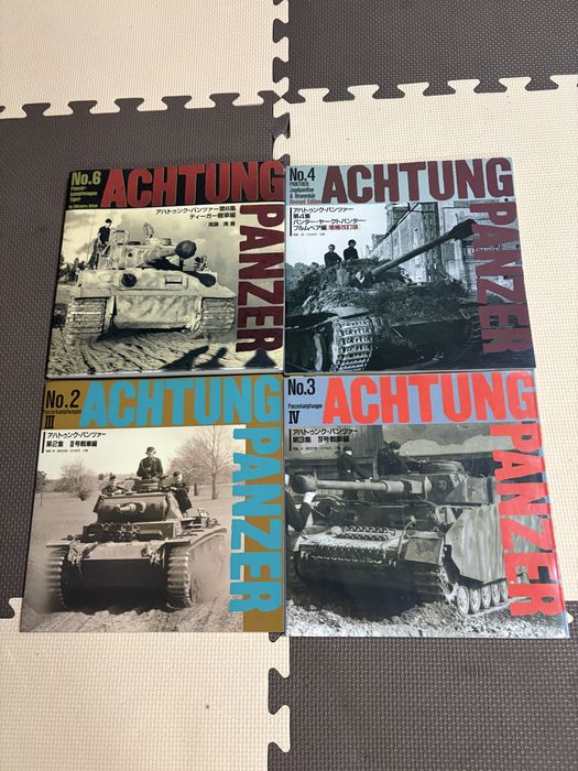 Achtung Panzer nr 2, 3, 4, 6 – Zestaw 4 albumów modelarskich (Stan Idealny) Tiger Panther