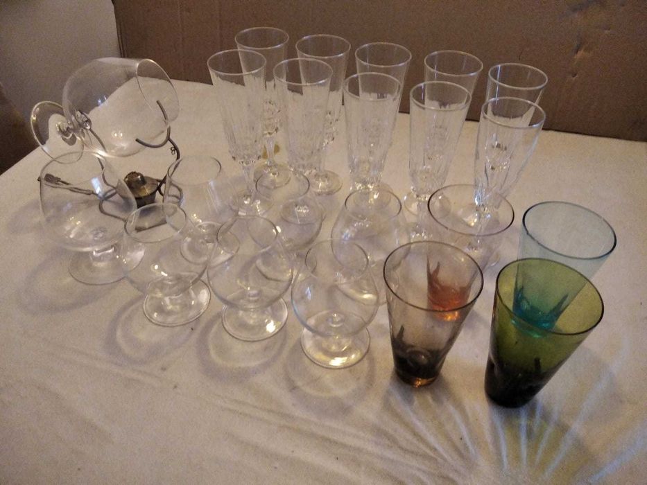 Flutes e balões para bebidas