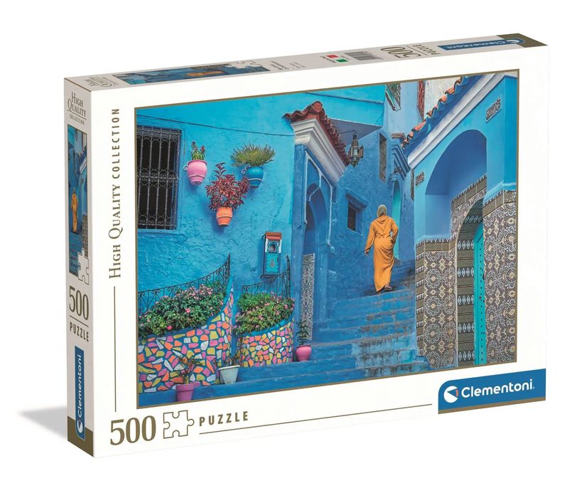 CLE puzzle 500 HQ Best Street of Chefchaouen 35616. Clementoni. Nowy Produkt