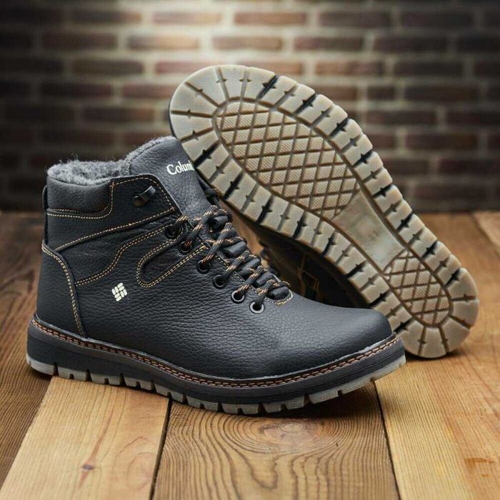 Мужские зимние ботинки Чоловічі черевики из натуральной кожи