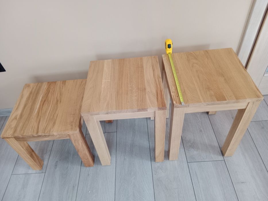Taboret  dębowy ( nowy)