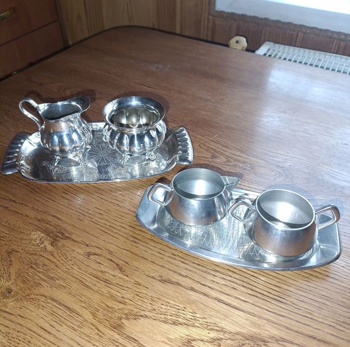 Вінтажні посріблені підноси Підставка для столових приборів Чаша