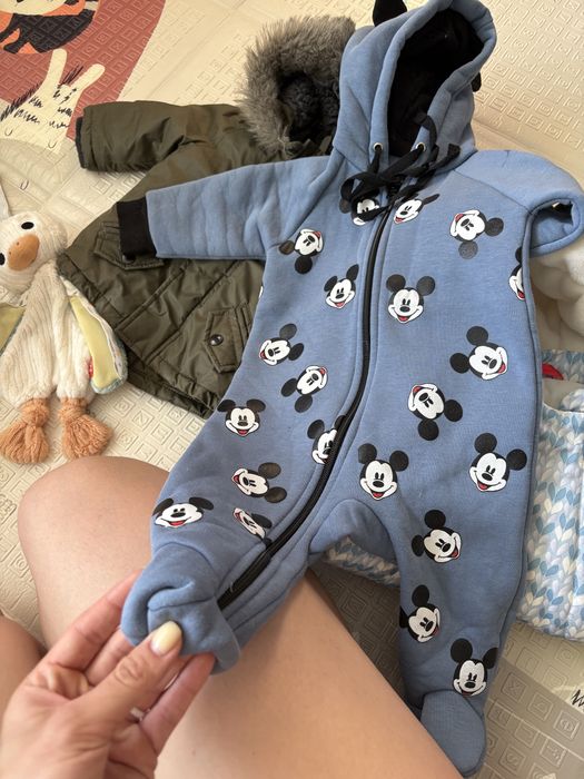 Флісовий комбінезон чоловічок 0-3 місяці до 65 см