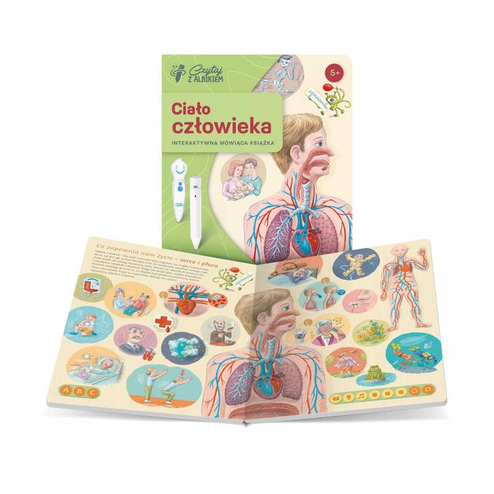 Albik Ciało Człowieka 5+ Interaktywny Zestaw z Mówiącym Piórem NOWOŚĆ