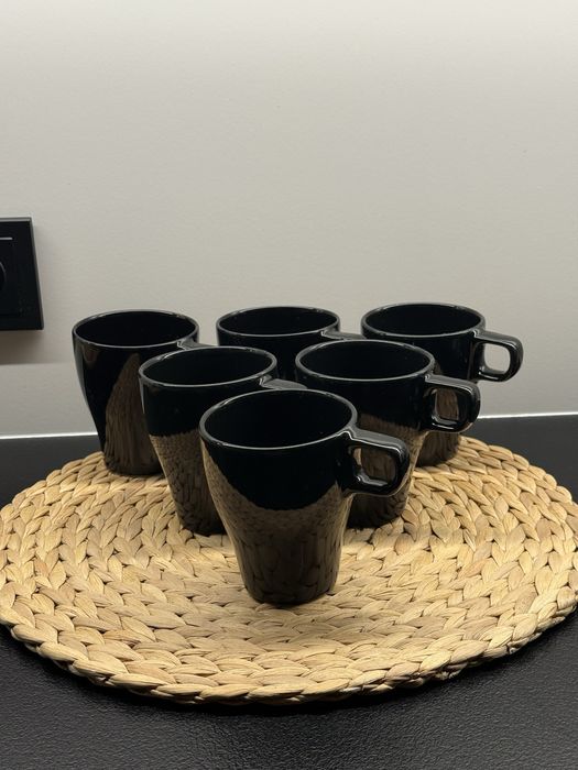 Kubek Ikea Fargrik Czarny Unikat 6 sztuk