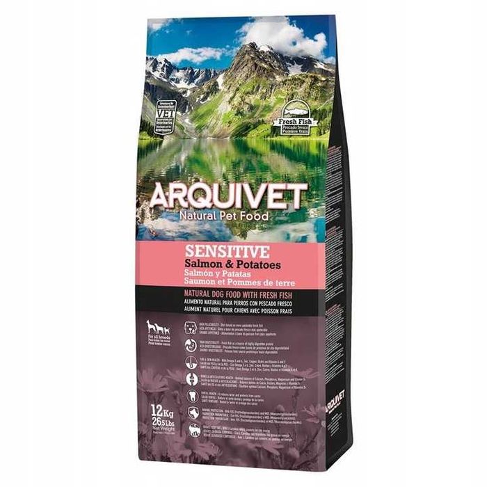 ARQUIVET Sensitive łosoś z ziemniakami 12 kg Karma dla psa