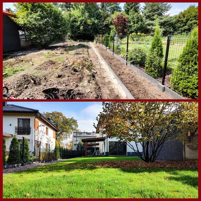 Usługi ogrodnicze - Projekt, Wykonawstwo, Trawnik z rolki, Nawadnianie