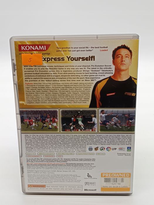pes pro evolution soccer 6 microsoft xbox 360