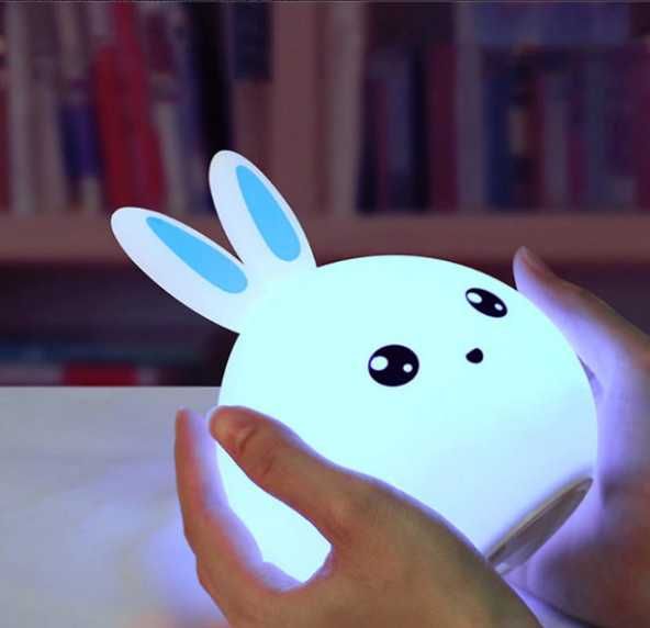 Силиконовый ночник со встроенным Аккумулятором "Зайка"