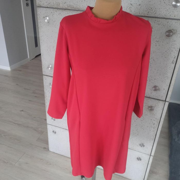 Czerwona tunika sukienka mohito s 36 ze stójką elegancka
