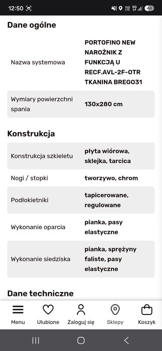 Naroznik z funkcją spania agata