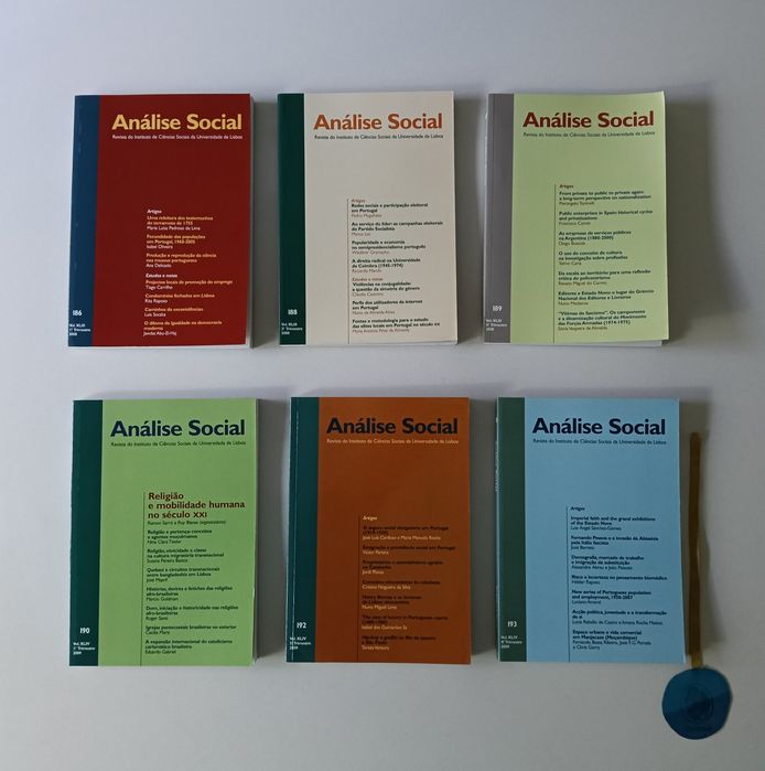 Análise social n.º 186,188,189,190,192,193 cada 8€