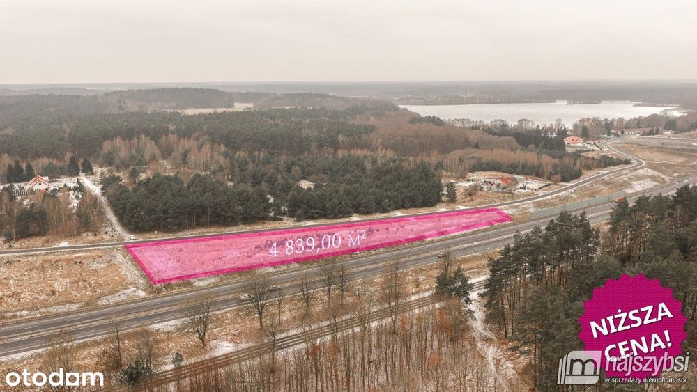 Przybiernów-działka pod inwestycje przy S3-0,5 ha