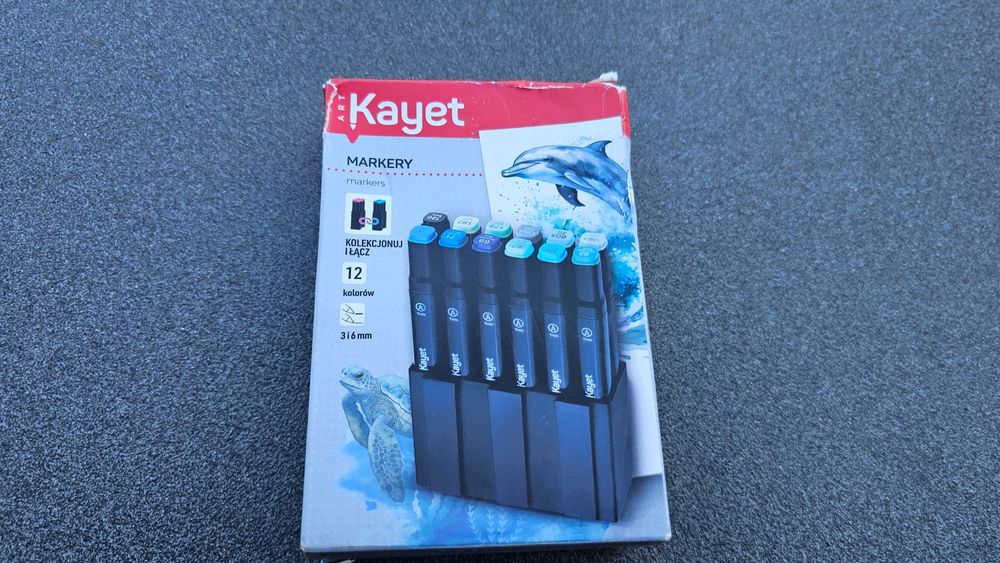 Zestaw markerów dwustronnych wodoodpornych Kayet 12 sztuk