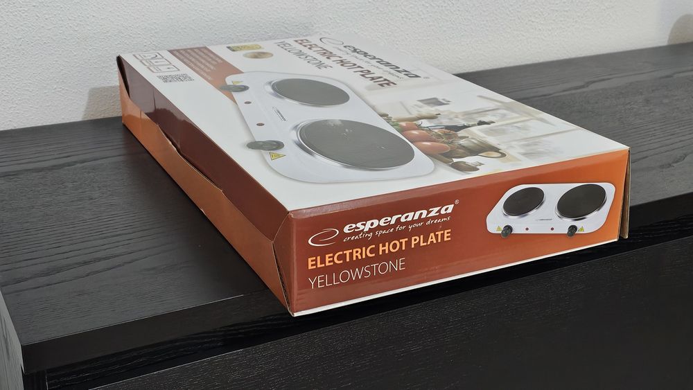 Fogão eléctrico portatil de 2 placas novo