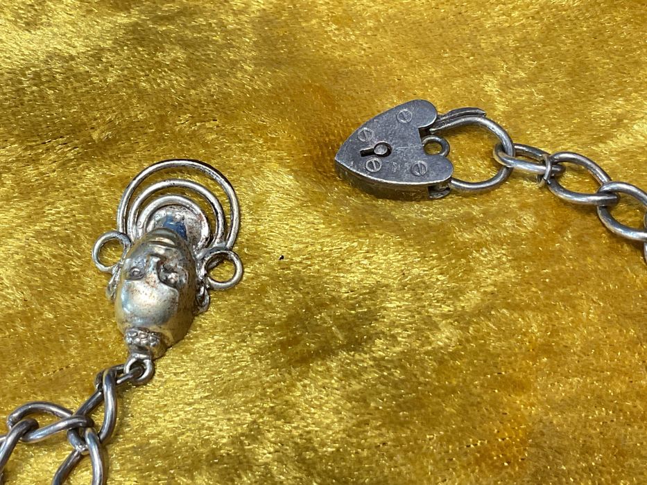 Pulseira prata inglesa 20 cm