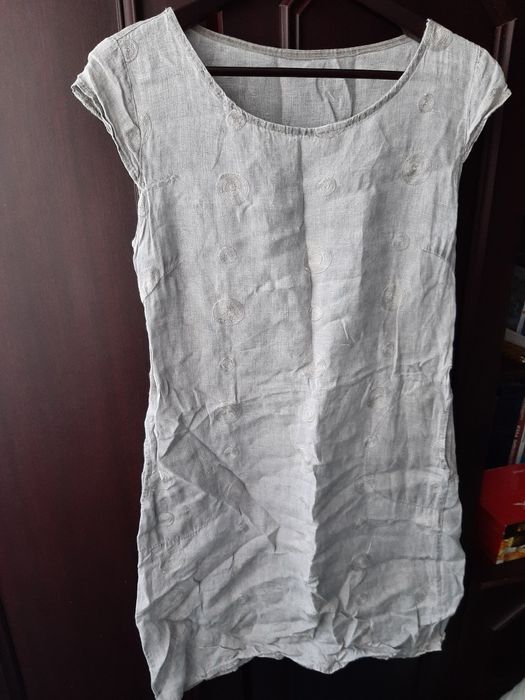 Плвтье  льянное серое