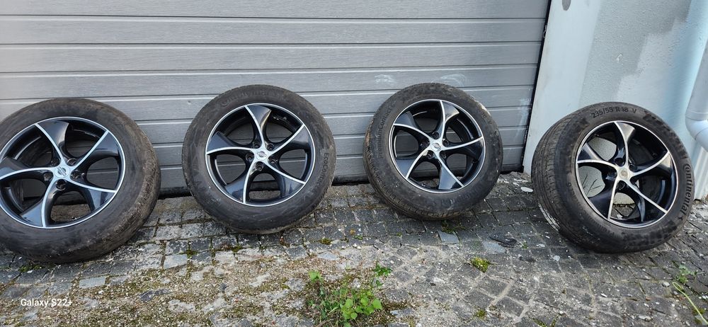 Продам титанові диски + шини, R18, розболтовка  5*114.3