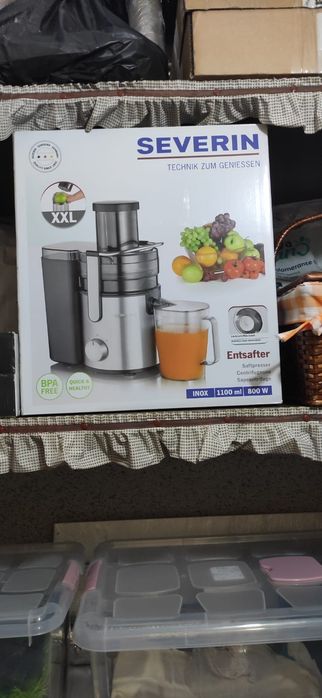 Centrifugadora de sumos Severin XXL – 800 W – INOX nova