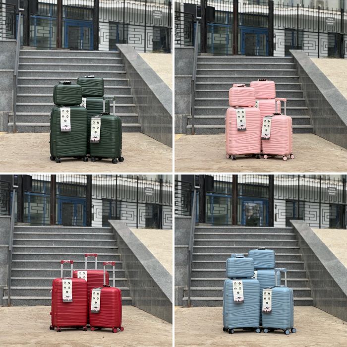 Яркий полипропилен!Чемодан Турция  на колесах,валіза,сумка на колесах