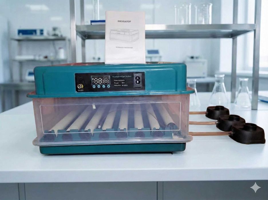 Інкубатор для яєць автономний , 12–220В, захист блекаут 70-400 яєць