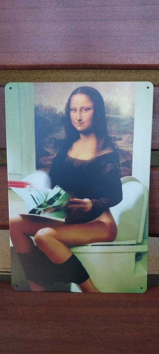 Tabliczka metalowa vintage 20cm x 30cm Mona Lisa