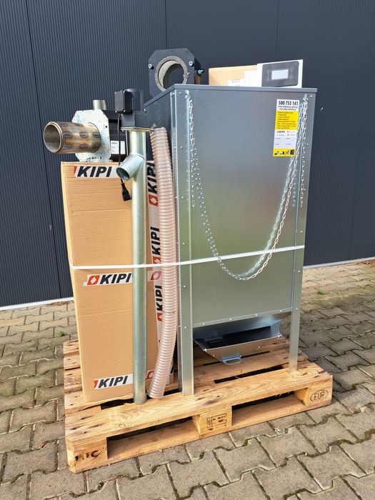 Układ zestaw do przeróbki kotła pieca na pellet Kipi 20 kW palnik