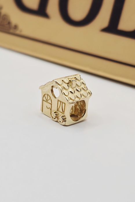 Złoty charms domek próba 585 14k