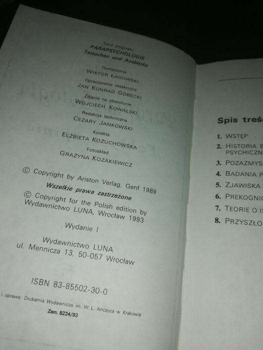 Parapsychologia, fakty i opinie