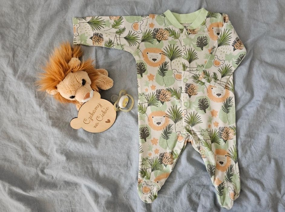 Pajacyk niemowlęcy z bawełny organicznej rozm. 62