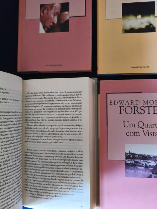 Lote 4 Livros Coleção Mil Folhas - Capa Dura (Pinto Correia, Forster, Pavese)