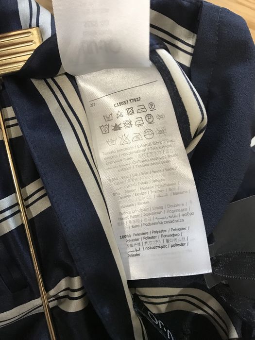 Szorty spodenki krótkie Liu Jo nowe jedwab S paski granat