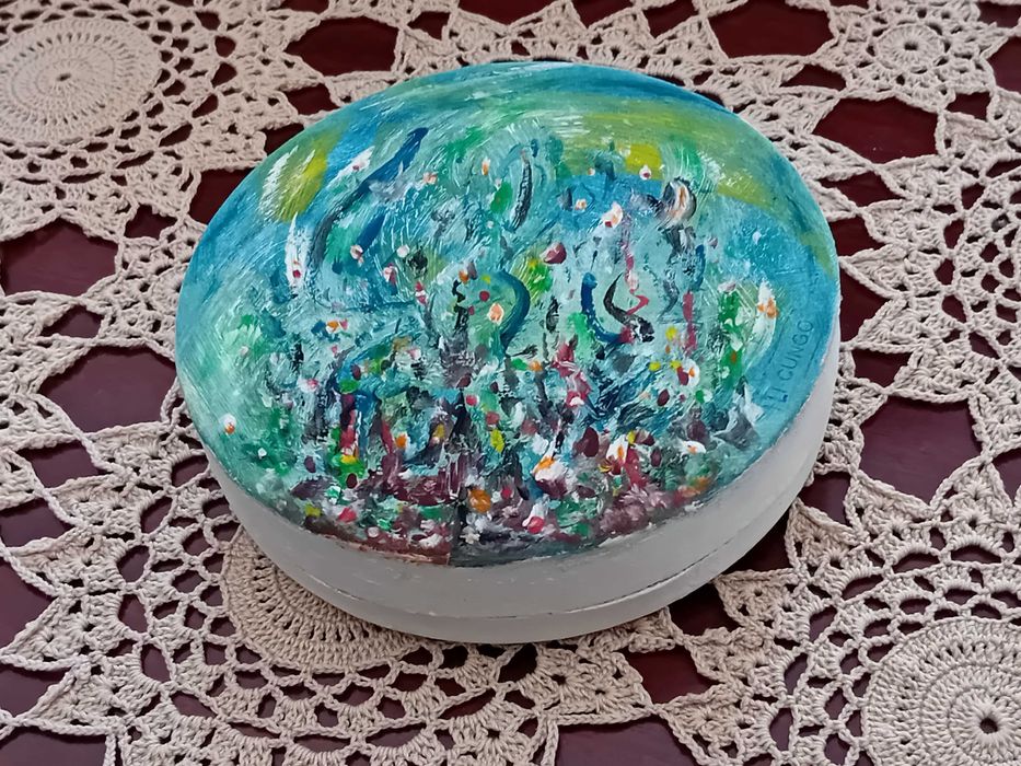 Decoração e artesanato caixa conceito upcycling