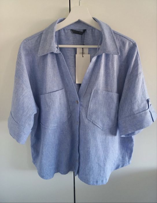 Zara damska koszula len 40 L
