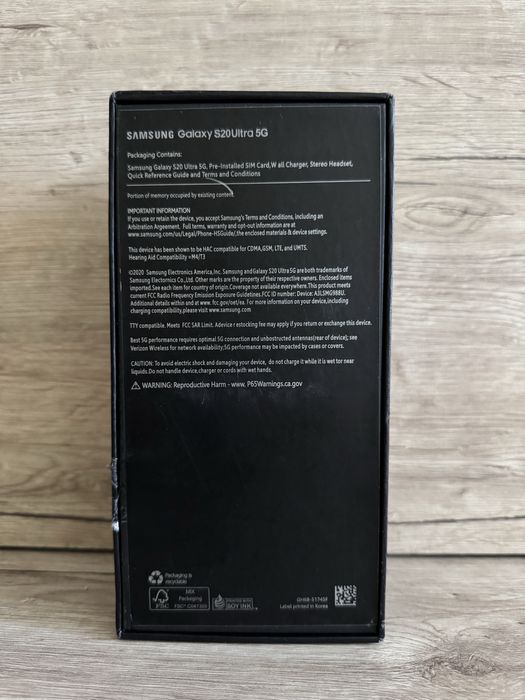 Samsung Galaxy S20 Ultra 5G 12/128Гб