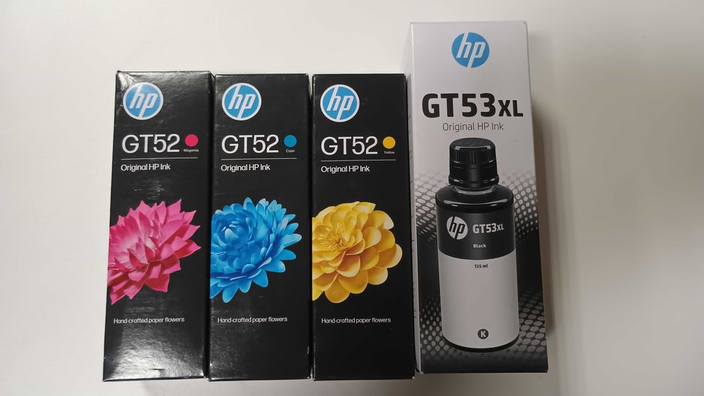 Oryginalne Tusze HP GT53XL + GT52 Komplet (Nowe, Ważne do 2027!)
